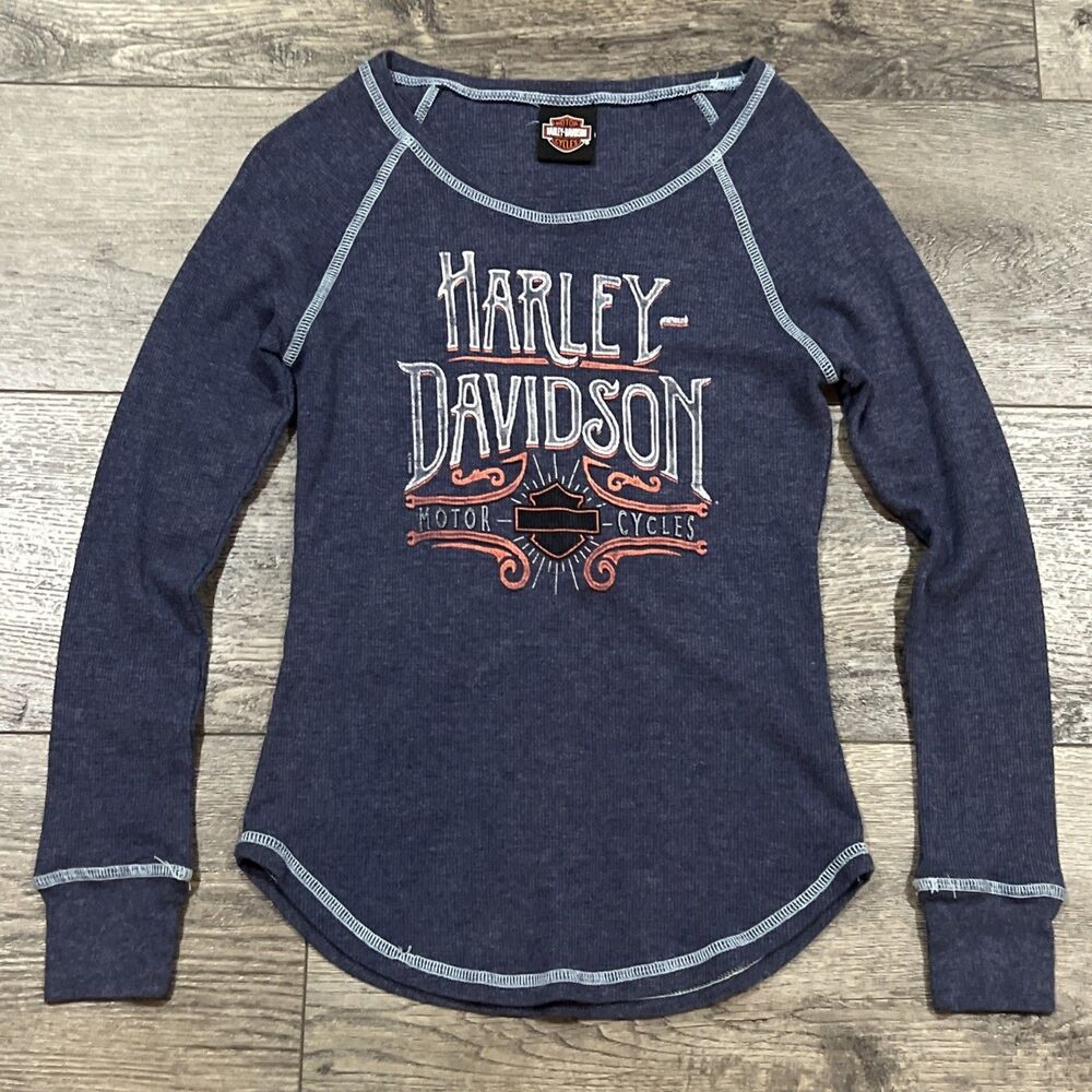 Harley Davidson Thermal Shirt Long Sleeve Suburban Motors Wisconsin - Womens XS